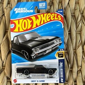 Hot Wheels Chevy El Camino Chevrolet Black Car HotWheels FF Fast Furious 2025 🆕